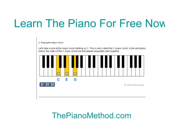 Piano lessons for beginners free online