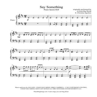 Say something pianorako partitura e...