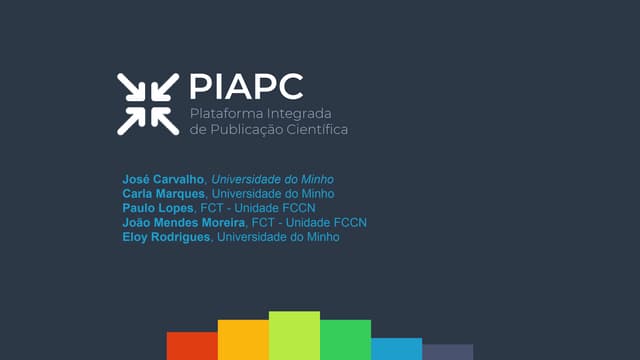 A Plataforma Integrada de Apoio à Publicação Científica