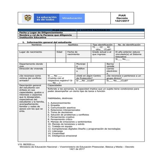 PIAR v 015. 2024 Plan Individual de ajustes razonables | DOCX