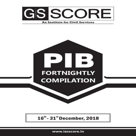 PIB COMPILATION - 16TH DECEMBER TO 31ST DECEMBER-2018