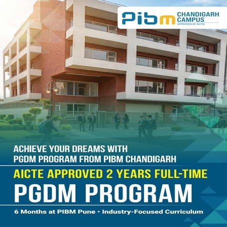 PGDM Program at PIBM Chandigarh – Industry-Focused MBA with 50 ...