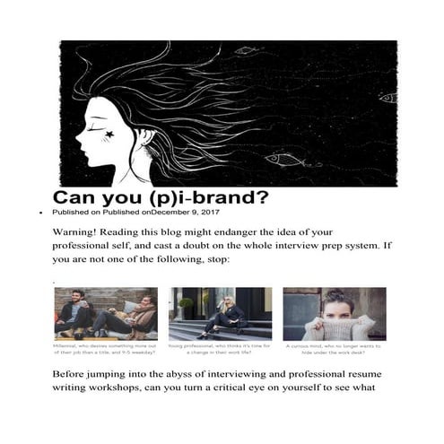 Brand Yourself for Interview