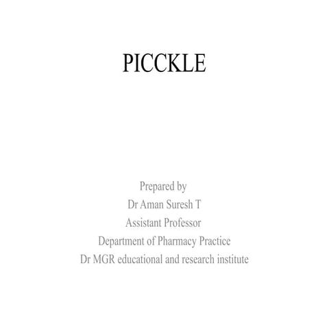 Clinical Signs Overview: PICCKLE Mnemonic | PPTX