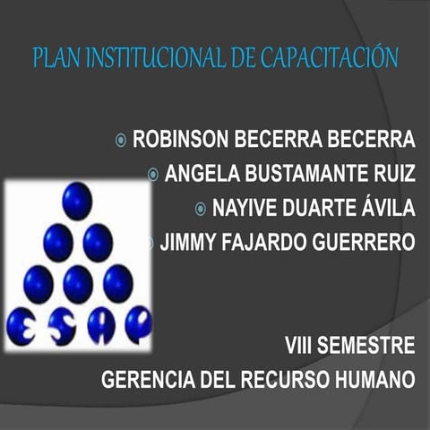 PLAN INSTITUCIONAL DE CAPACITACION PIC | PPTX
