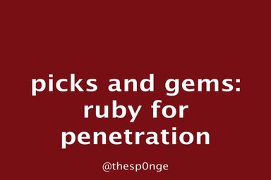 Picking gem ruby for penetration testers