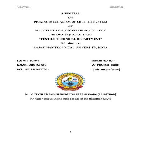 picking mechanism of shuttle