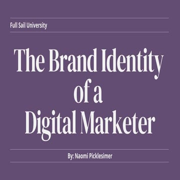 Personal Brand Identity Kit. Personal Branding | PDF