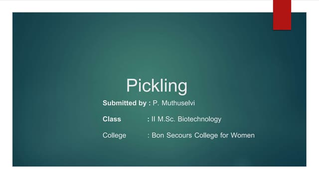 Pickling