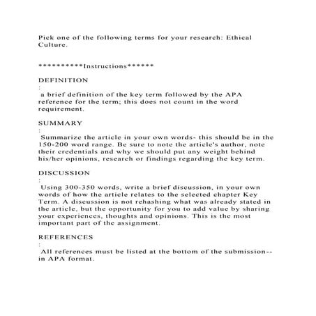 DEFINITION a brief definition of the key term followed by the APA r.docx