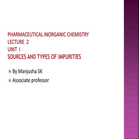 Pharmaceutical Inorganic Chemistry -B Pharmacy First Year -First semester -PI...