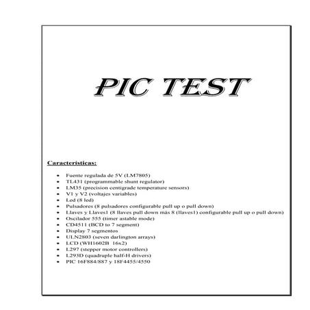 Pic test 2016 | PDF