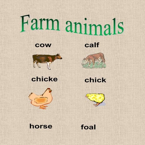 Pictionary: Farm Animals.