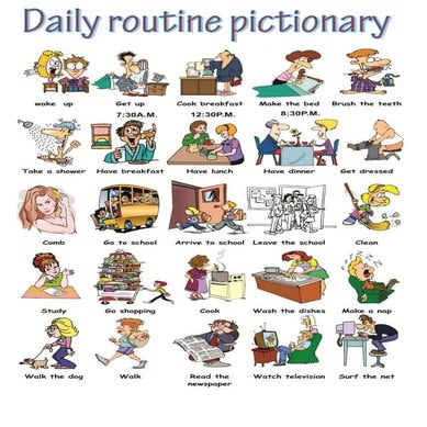 Pictionary daily routines