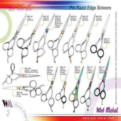 Razor Edge Hair Cutting Scissors - Wet Metal | PDF