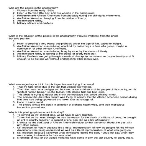 Picture analysis group work