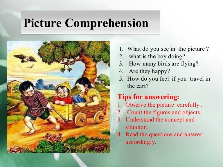 picture comprehension