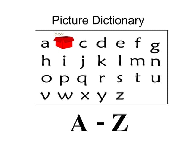 Picture dictionary