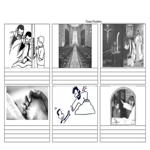 Pictures fill in for the Sacrament of Confession
