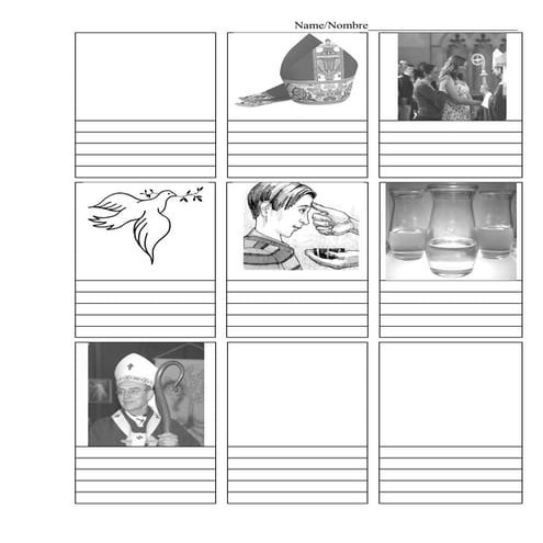 Pictures fill in for confirmation