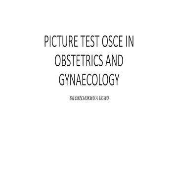 Picture test IN OBSTETRICS AND GYNAECOLOGY