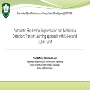 Automatic Skin Lesion Segmentation and Melanoma Detection: Transfer Learning ...