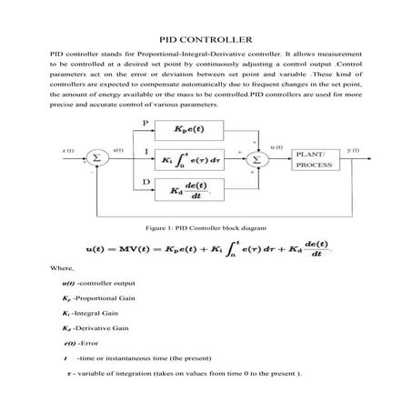 PID controller, P, I and D control Comparison PI, PD and PID Controller ...