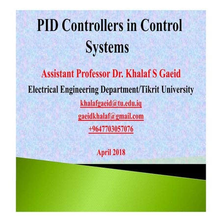 PID controller, P, I and D control Comparison PI, PD and PID Controller ...