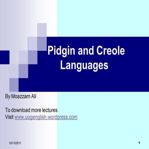 pidgin-and-creole.pdf for BS STUDENTS OG 5 TH SEMESTER
