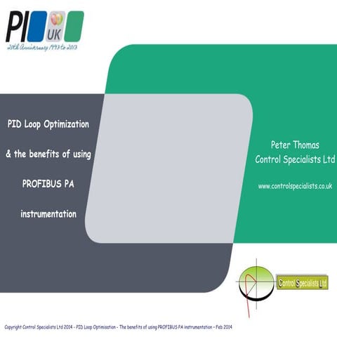 PID loop optimisation:   the benefits of using PROFIBUS PA instrumentation - ...