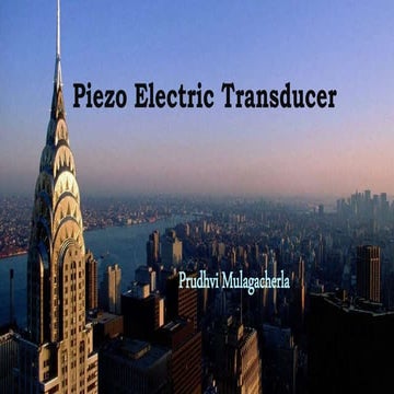 Piezo Electric Transducer
