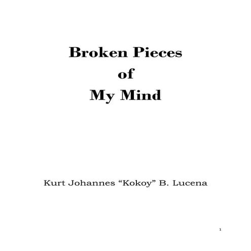 Pieces of my mind