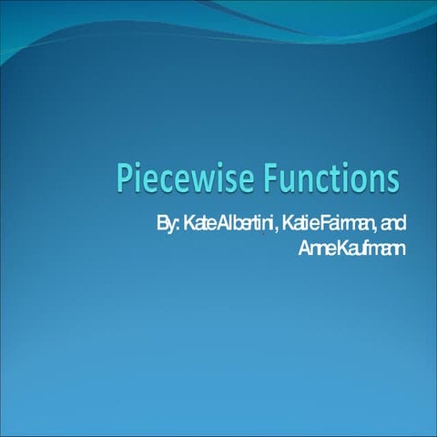 Piecewise Functions | PPT image.