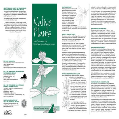 Native Plants for Landscaping - Virginia Native Plant Society