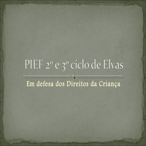 Pief 2º e 3º ciclo de elvas