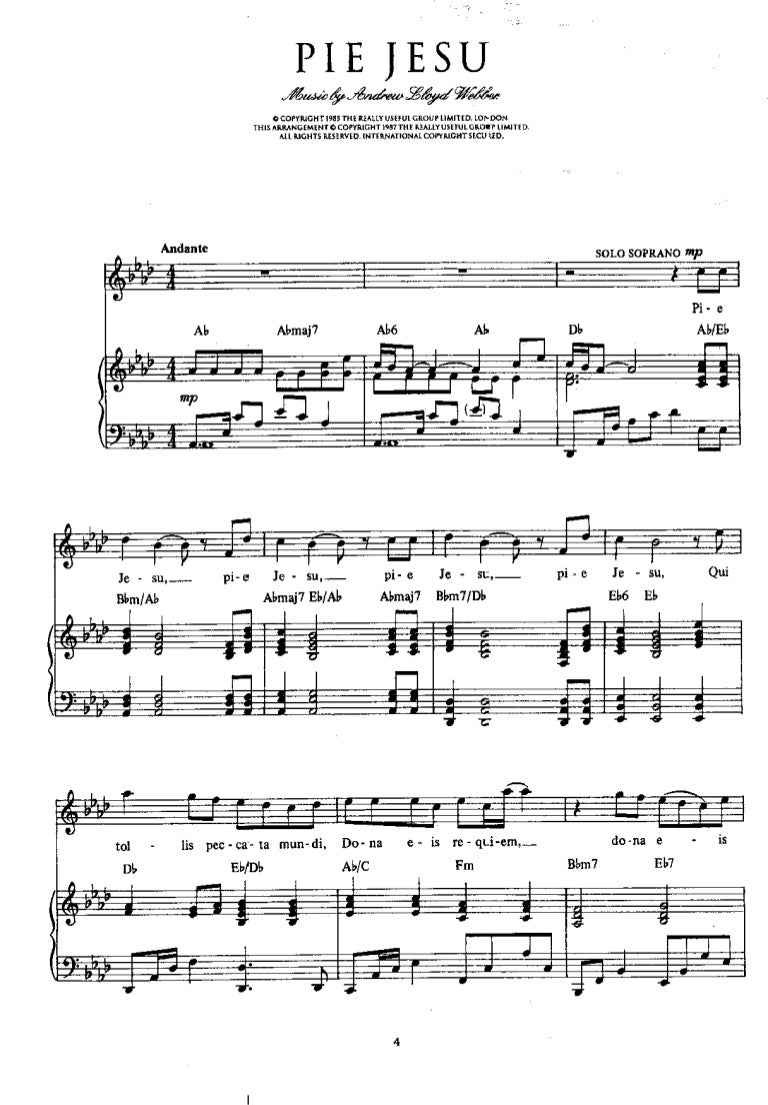 Pie jesu andrew lloyd webber