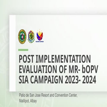 DOH MRSIA Presentation and Orientation to Community Health Workers | PPTX