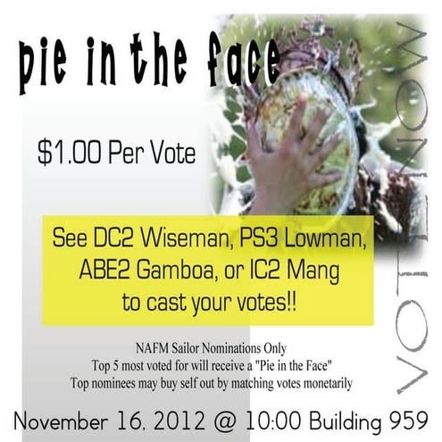 Pie in the Face Fundraiser Flyer | PPT