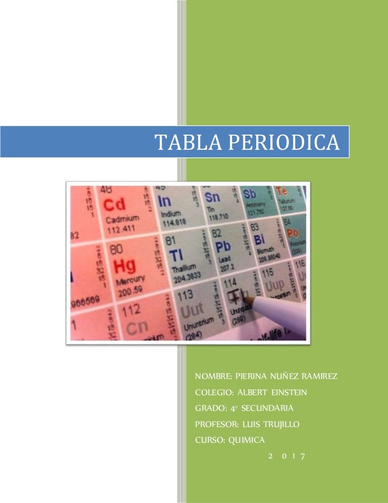 TABLA PERIODICA MONOGRAFIA RESUMIDA