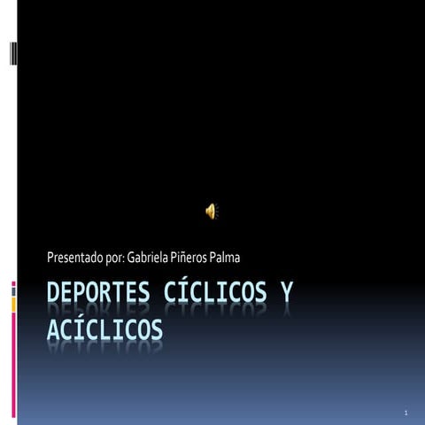 Deporte Cíclico y Acíclico 
