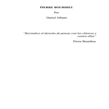 Pierre bourdieu   daniel albano