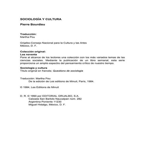 Pierre Bourdieu  - sociología y cultura (completo)