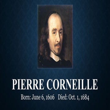 Pierre Corneille DIscussion on an important person in literature | PDF