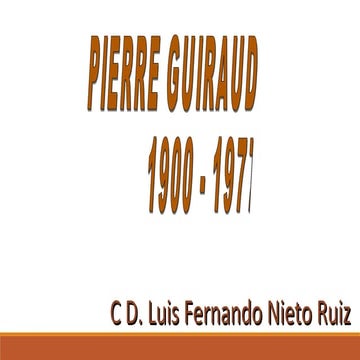Pierre guiraud