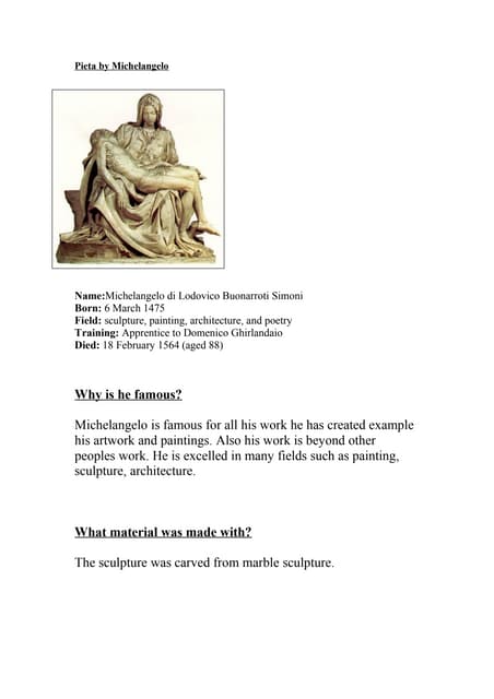 Pieta by michelangelo and Donatello