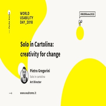 Pietro Gregorini - Solo in Cartolina: creativity for change