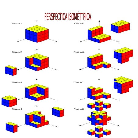 Piezas perspec isometrica