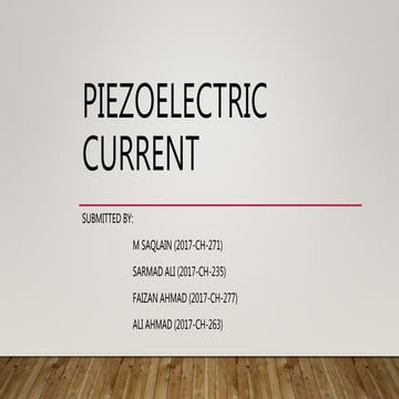 Piezo Electric Effect
