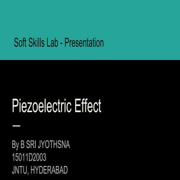 Piezoelectric effect
