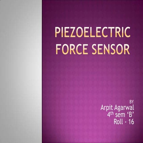 Piezoelectric force sensor